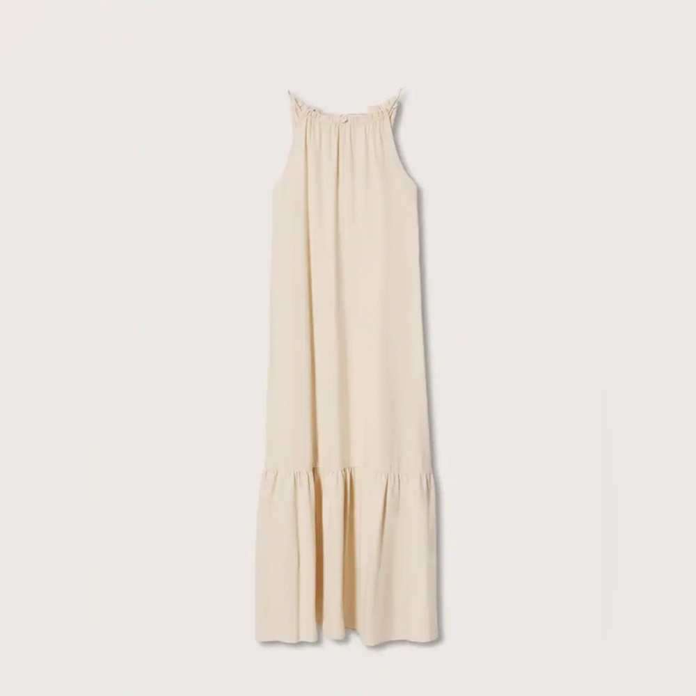 Mango Cream Maxi Dress